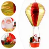 Christmas Hanging Ornament Hot Air Balloon with Santa Ceiling Pendant Indoor Outdoor Festive Holiday Decor PHJK2108