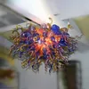 Nordic Style Led Pendant Lamp Multi Colored Chandelier Living Dining Room Kitchen Bar Table Hand Blown Glass Hanging Lights Custom 80 or 90 CM Wide