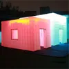 Aangepaste LED Oxford Disc Bar opblaasbare kubustenten prachtige luchtstructuur Party huis Disco Tunnel Marquee voor evenementen buitenreclame zonder licht