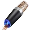 Electric Salt and Pepper Grinder, Gravity Control Battery Powered With Blue LED Light, Adjustable Ceramic Coarseness 210611