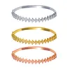 Bracelets jonc pour femme multicouche manchette en forme d'éventail cuivre métal or luxe manchettes bracelets de créateur bijoux à la mode