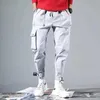 Męskie Multi-Pocket Harem Pant Mężczyźni Streetwear Punk Cargo Spodnie Hip Hop Casual Spodnie Joggers Mężczyzna Black Pant Y0927