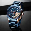 Mens klockor Crrju Fashion Rostfritt stål Business Watch Lyx Lysande Vattentät Chronograph Quartz Watch Relogio Masculino 210517