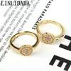 10Pcs Dainty CZ Micro Pave Round Heart Finger Ring for Women Gold Color Knuckle Rings 2021 Wedding Jewelry Party Accessories