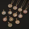 12 Zodiac Sign Necklace copper clavicle chain Leo Aries Pisces Pendants Charm star sign Choker Astrology Necklaces