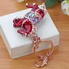 18K Rose Gold Plated The Zodiac Horse Car Keychains Crustification Gem Zircon Quartz MenWomen039s Birthday Gift Brand Keyrin4625458