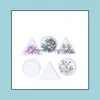 Andra föremål Salong Health Beautyplastic Triangle Round Bead Sortering Trays Nail Art Tray Picking Plates For Diamond Smycken Drop D6325507