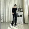 Koreanische Mode Weiße Jeans für Frauen Hohe Taille Lange Streetwear Hosen Gerade Bein Hosen Denim Damen Baggy Femme Schwarz 210708