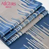 Avigers Luxury Modern Striped Table Runners with Tassels Home Decorative for Wedding Party Home el Navy Blue Gray Yellow 211117