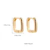 Hoop & Huggie Trendy Geometric Square Small Earrings For Women Vintage Gold Color U-shape Wedding Jewelry Gifts