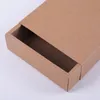 USPS Kraft paper box black white paper drawer box for tea gift underwear biscuit packaging carton can be customized