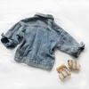 Primavera otoño chaqueta para niños para niñas agujeros rasgados niños jeans abrigos niños demin ropa exterior traje 24m-7y 211204