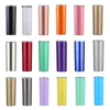 20oz Skinny Tumbler Stainless Steel Insulated Coffee Mugs Vacuum Beer Cup Double Wall Wine Tumblers With Lid Colored Straws WQ01-WLL