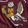 Colosseum Minnesota Golden Gophers Maroon Hockey Jersey Embroidery Stitched Customize any number and name Jerseys