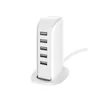 Smart Android Telefon Power Tower 6a 5 Port USB Laddare Multi USB Travel Powers för Samsung S7 S8 Tablet PC