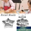 Stampi 5 Pz/set In Acciaio Inox Torta Del Fondente di Cottura Della Muffa Del Fiore Del Cuore a Forma di Stella Frittata Biscotto Taglierina Del Biscotto Decorazione