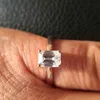 1CT 5x7mm G VVS Zümrüt Mükemmel Kesim Nişan Yüzüğü Solitaire Gül Altın veya Beyaz Renk (Bize Ödemeyi Söyle) 211217