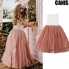 Vintage Flower Girls Dress for Wedding Evening Barn Prinsessan Party Pageant Long Gown Kids Dresses For Girls Formal Clothes Q0716
