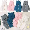 귀여운 귀 유아 소년 소녀 키즈 아기 스웨터 두건 니트 따뜻한 코트 겉옷 211204