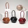 가죽 가방 여성 소수 민족 디자인 핸드백 Wonton Dumpling Bag Satchel