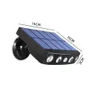 Lampes solaires Capteur de mouvement étanche 4 LED lumineuses 3 Modes d'éclairage Jardin extérieur Sécurité sans fil Projecteur à énergie solaire