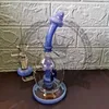 narghilè di vetro acqua Bongs classici design perc a nido d'ape gabbia 5mm di spessore Bong