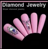 14 färger 21 gridglas rhinestone diamant klistermärken för naglar konst dekorationer mode diy nagel rhinestones manicure tillbehör med borr penna