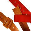Belts Women Fashion Suede Belt Square Buckle Wide For Ladies Coat Sweater Dress Waistband Strap