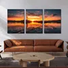 Sunset Sea Lake Sky Posters Canvas Prints Landscape Painting Home Decor Wall Art for Living Room Sofa Pictures Clouds NO FRAME
