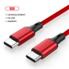 Quick Mobiele Telefoon Kabels 1m 1.5m 2m 3m Type c Micro Gevlochten Legering PD USB Kabels voor Samsung s10 s20 s21 note 20 htc lg xiaomi usb-c oplaadkabel