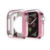 Apple Watch Serisi için Yumuşak Silikon Kılıf 1 2 3 4 5 6 SE 7 Galvanik TPU Koruyucu Kapak IWatch 41mm 45mm Tampon
