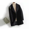 Fashion Spring Woolen Coat Women Lapel Jacka Kort toppar som säljer i Europa och Amerika 210930