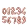 600 sztuk 32 cali Numer Balloon Urodziny Dekoracje Wedding Home Banquet Aluminium Folia Balony SN6277