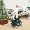 Juldekoration trä flicka hatt halsduk skid tofs prydnad pendant familj dekor tjejer barn xmas gåva llb12513