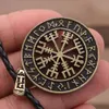 Viking Pirate Compass Naszyjnik Runa stop Men039s Popularne biżuterię9602765