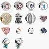 Kobiety Biżuteria Fit Pandora Charms Koralik 925 Silver Miłość Bransoletka Księżniczka Syrenka Koralik Miłość Heart Slide Bransoletki Koraliki Łańcuch Biżuteria Urok Zroszony