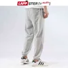 Lappster-Youth Mężczyźni Solidna Bawełna Harajuku Harem Spodnie 2021 Męskie Koreańskie Fashions Streetwear Joggers Mężczyzna Casual Baggy Spodnie Pot G0104