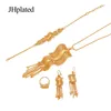 Dubai Hawaiian 24K Gold Plated Filled Necklace Earrings Bracelet Ring Bridal Wedding Jewelery Set Gifts Jewelry Sets For Women &