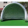 5m W Silver Inflatable Dome Tent Air Igloo Trade Show Camping Marquee Backdrop with Blower for Event Party