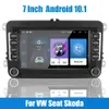 Bilradio Android 10 1 Multimedia Player 1G 16G 7 tum för VW Volkswagen Seat Skoda Golf Passat 2 Din Bluetooth WiFi GPS274D