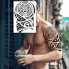 Large Cool Temporary Tattoos For Men Boys Ancient Gladiator Fake Waterproof Big Arm Tattoo Stickers Ares Mars