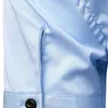 ホワイトメンズ竹繊維ドレスシャツ半袖カジュアルボタンダウンシャツメンズノンアイアンイージーケア弾性ビジネスシャツ男性210522