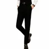 Męskie Stojak Kołnierz Chiński Styl Slim Fit Two Piece Suit Set / Mężczyzna Zhong Shan Blazer Kurtka Płaszcz Spodnie Spodnie 2 Sztuk S-5XL X0909