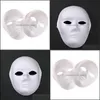 Masques Festive Supplies Home Gardenwholesale- Blank White Mascarade Femmes Hommes Danse Cosplay Costume Party Diy Masque Haute Qualité1 Drop Deli