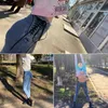 Kvinnors Jeans Svart Ripped för High Waist Byxor Elastisk Denim Pants Fashion Stretch Pencil 210629