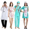 Verpleegster Dag Vrouwen Sexy Party Jurk Mannen Arts Jassen Tops Broek Hoeden Halloween Horror Bloody Nurse Uniform Scary Cosplay Kostuums Y0903