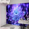 3D 현대 벽지 꿈꾸는 다채로운 보라색 꽃 인테리어 홈 장식 거실 KTV 회화 벽화 벽지