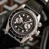 79360 A21J Automatic Mens Watch 42mm Steel Case Black Dial Silver Subdial Leahter Strap Sposts Watches No Chornograph All Smalldial Work Puretime F01a1