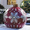 Aufblasbarer, dekorierter Weihnachtsball für den Außenbereich aus PVC, 23,6 Zoll, riesiger Baumschmuck, Weihnachtsdekoration 211018