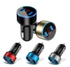 Ny 2in1 LED Digital Display Dual USB Universal Car Charger för iPhone 13 12 11 Samsung S20 S10 Car Mobiltelefon Fast Charging3566724